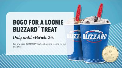 Dairy Queen Canada: Buy 1 Blizzard Treat Get 1 for a Loonie