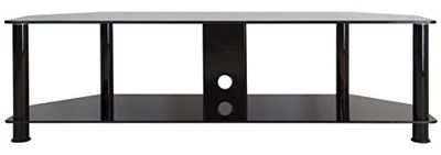 AVF SDC1400CMBB-A TV Stand with Cable Management for up to 65-inch TVs, Black Glass, Black Legs $198.6 (Reg $260.76)