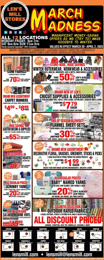 Len's Mill Stores Flyer March 20 to April 2