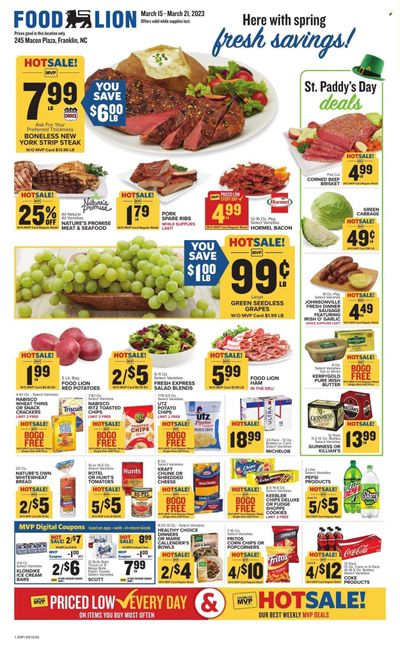 Food Lion (NC) Weekly Ad Flyer Specials March 15 to March 21, 2023
