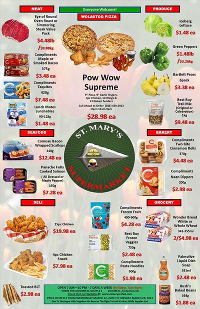 St. Mary's Supermarket Flyer March 22 to 28