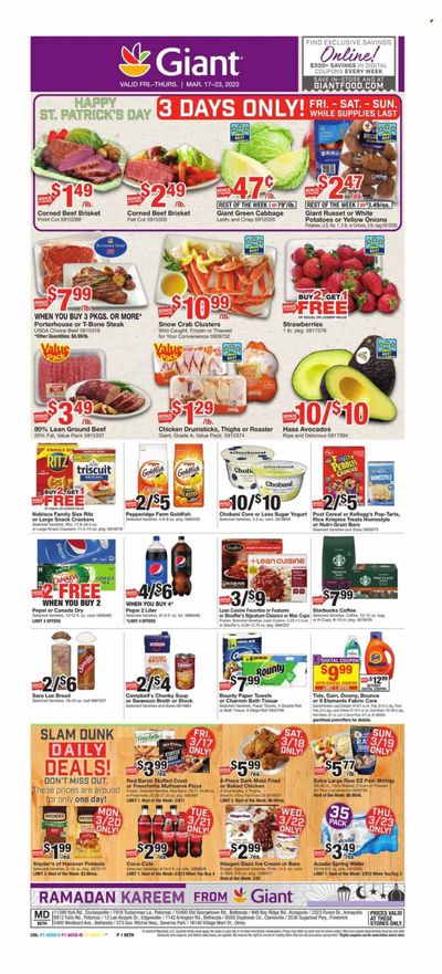 Giant Food (DE, MD, VA) Weekly Ad Flyer Specials March 17 to March 23, 2023