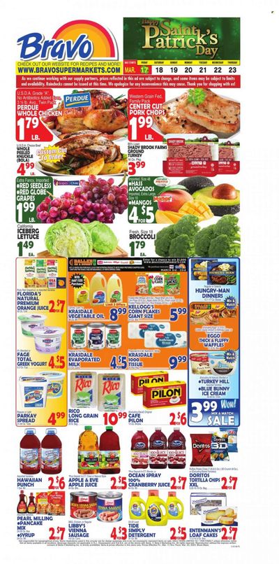 Bravo Supermarkets (CT, FL, MA, NJ, NY, PA) Weekly Ad Flyer Specials March 17 to March 23, 2023