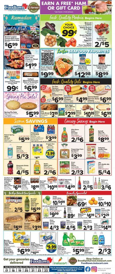 Foodtown (NJ, NY, PA) Weekly Ad Flyer Specials March 17 to March 23, 2023