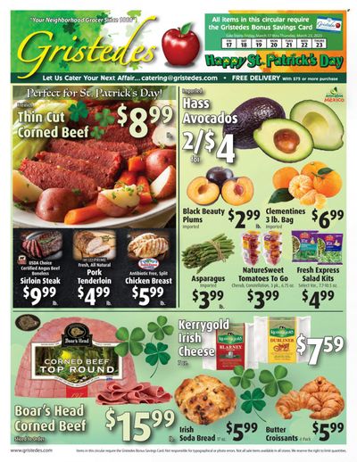Gristedes (NY) Weekly Ad Flyer Specials March 17 to March 23, 2023
