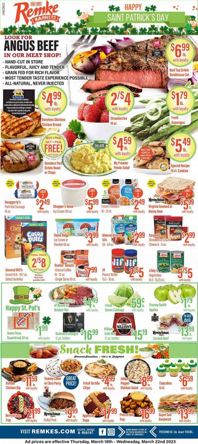 Remke (KY) Weekly Ad Flyer Specials March 16 to March 22, 2023