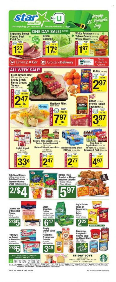 Star Market Weekly Ad Flyer Specials March 17 to March 23, 2023