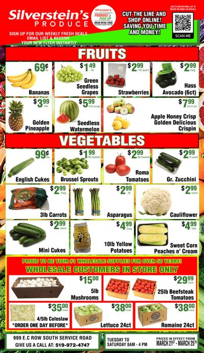 Silverstein's Produce Flyer March 21 to 25