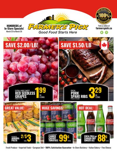 Farmer's Pick Flyer March 23 to 29