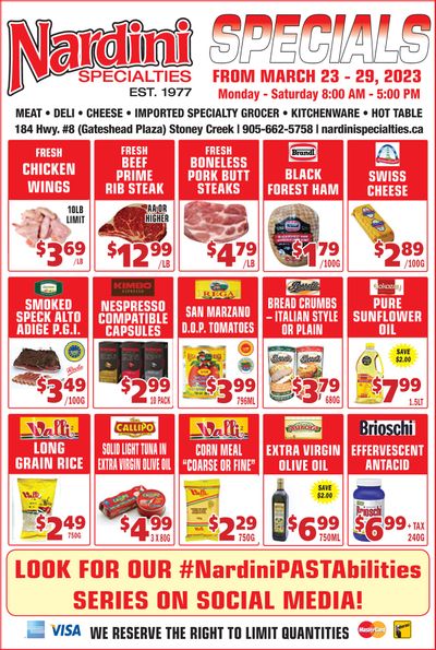 Nardini Specialties Flyer March 23 to 29