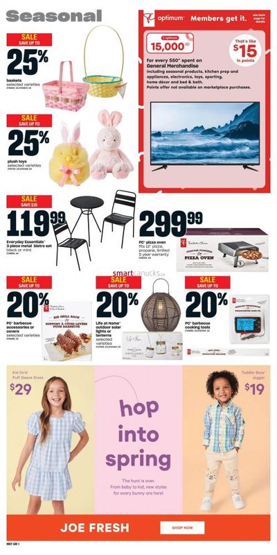 Loblaws Ontario: 15,000 PC Optimum Points For Every $50 Spent on General Merchandise March 23rd – 29th + More