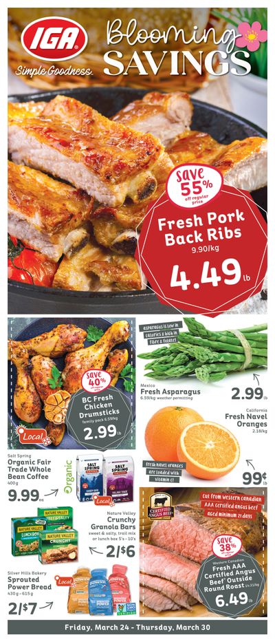 IGA Stores of BC Flyer March 24 to 30