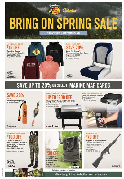 Bass Pro Shops Bring On Spring Sale March 24 to 26