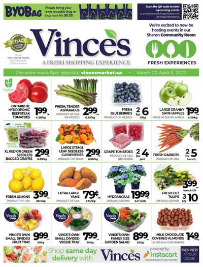 Vince's Market Flyer March 23 to April 5