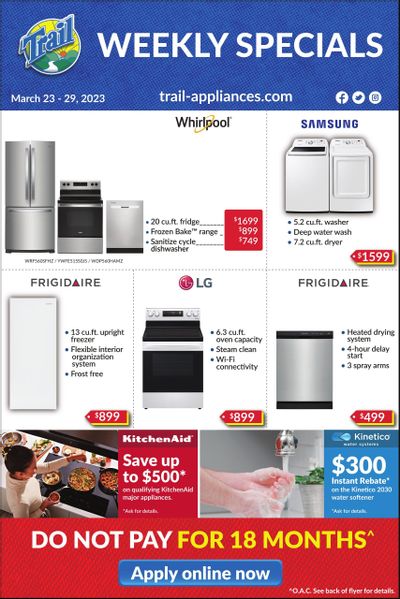 Trail Appliances (AB & SK) Flyer March 23 to 29