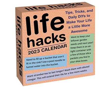 Life Hacks 2023 Day-to-Day Calendar: Tips, Tricks, and Daily DIYs to Make Your Life a Little More Awesome $11.5 (Reg $22.99)