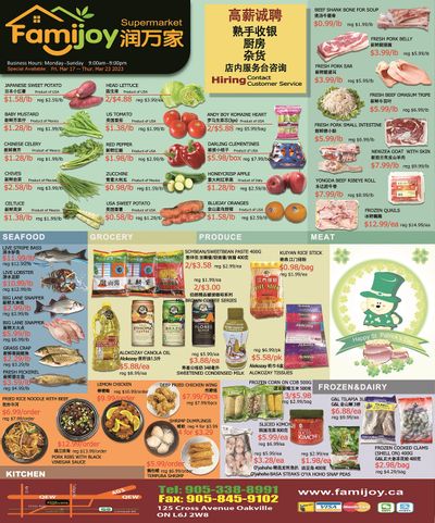 Famijoy Supermarket Flyer March 17 to 23