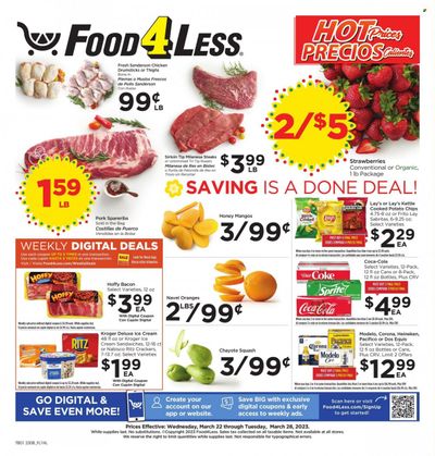 Food 4 Less (CA) Weekly Ad Flyer Specials March 22 to March 28, 2023