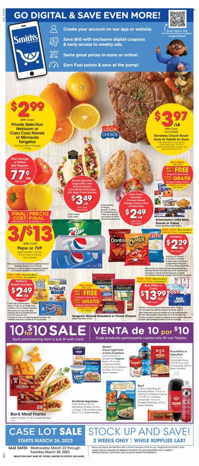 Smith's (AZ, ID, MT, NM, NV, UT, WY) Weekly Ad Flyer Specials March 22 to March 28, 2023