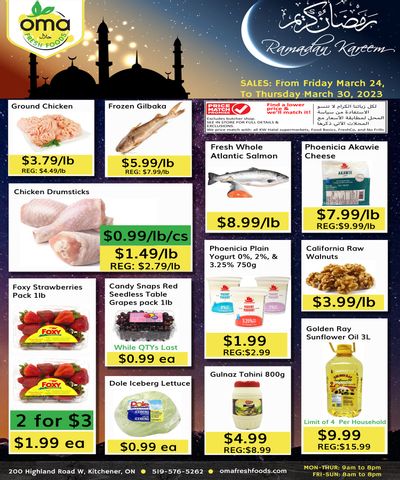 Oma Fresh Foods Flyer March 24 to 30