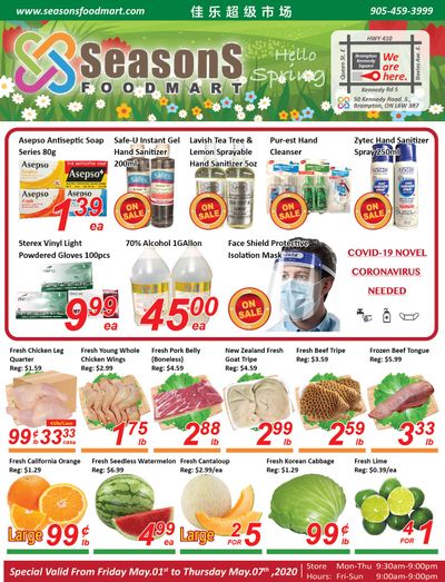 Seasons Food Mart (Brampton) Flyer May 1 to 7