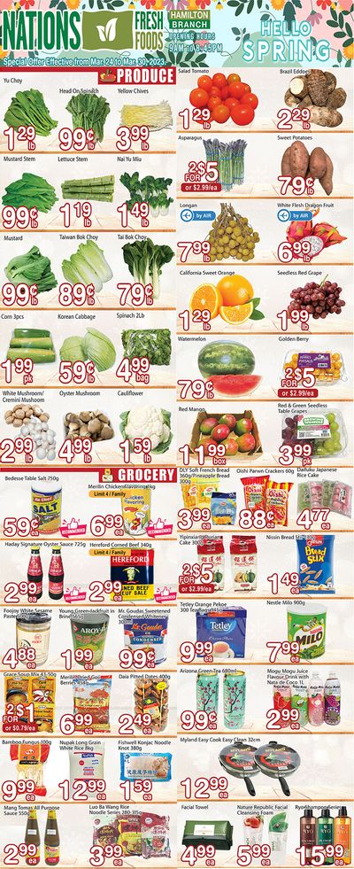 Nations Fresh Foods (Hamilton) Flyer March 24 to 30