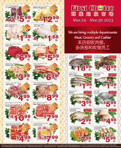First Choice Supermarket Flyer March 24 to 30