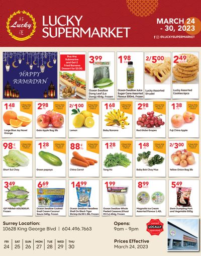 Lucky Supermarket (Surrey) Flyer March 24 to 30
