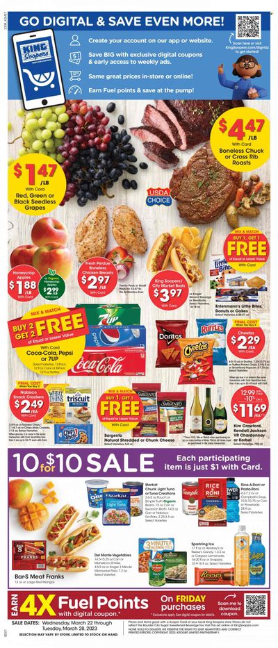 King Soopers (CO) Weekly Ad Flyer Specials March 22 to March 28, 2023