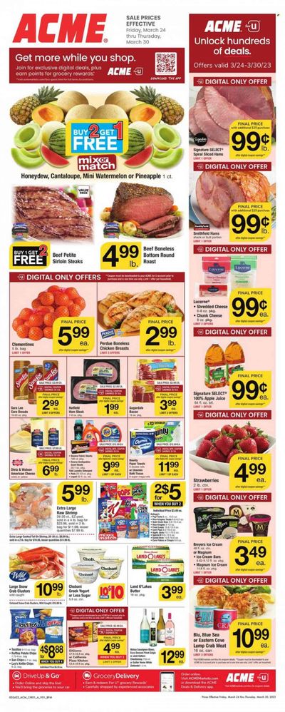 ACME (DE, NJ, NY, PA) Weekly Ad Flyer Specials March 24 to March 30, 2023