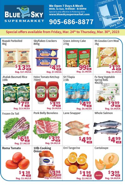 Blue Sky Supermarket (Pickering) Flyer March 24 to 30