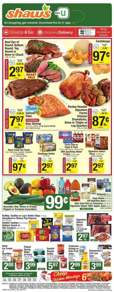 Shaw’s (MA, ME, NH, RI, VT) Weekly Ad Flyer Specials March 24 to March 30, 2023