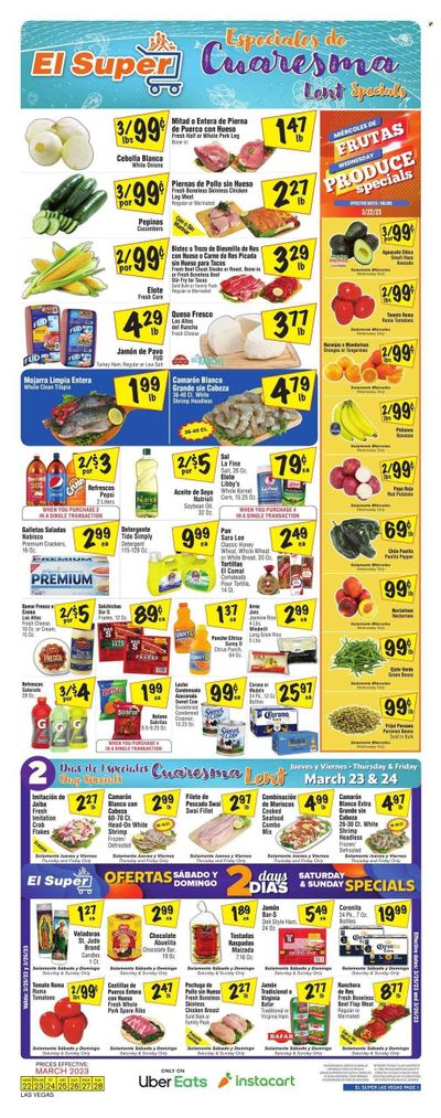 El Super (NV) Weekly Ad Flyer Specials March 22 to March 28, 2023
