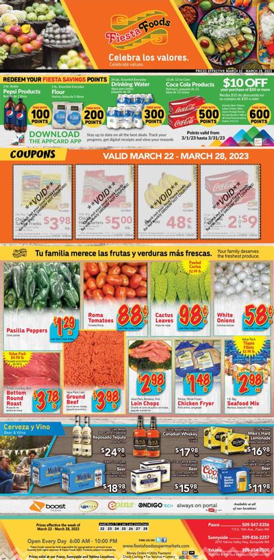 Fiesta Foods SuperMarkets (WA) Weekly Ad Flyer Specials March 22 to March 28, 2023