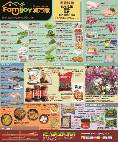 Famijoy Supermarket Flyer March 24 to 30