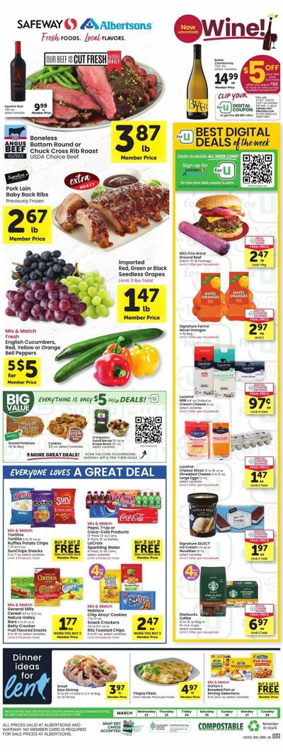 Safeway (CO) Weekly Ad Flyer Specials March 22 to March 28, 2023