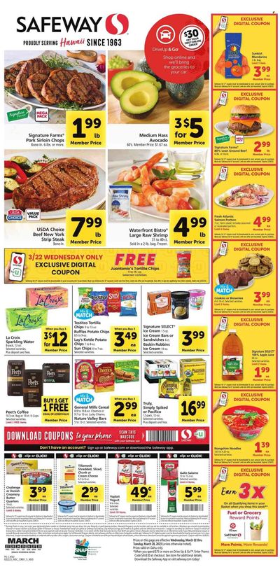 Safeway (HI) Weekly Ad Flyer Specials March 22 to March 28, 2023
