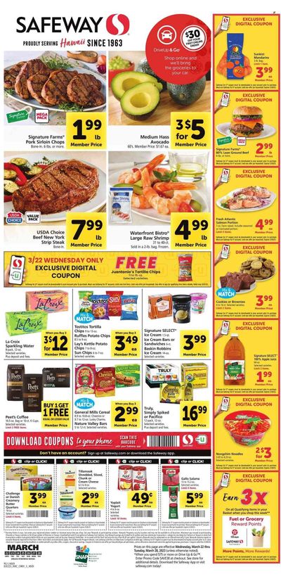 Safeway (HI) Weekly Ad Flyer Specials March 22 to March 28, 2023