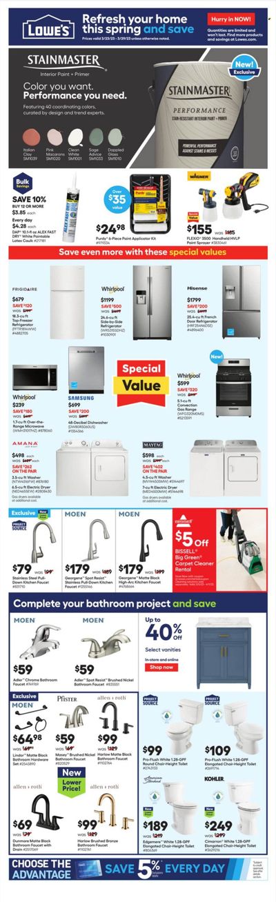 Lowe's Weekly Ad Flyer Specials March 23 to March 29, 2023