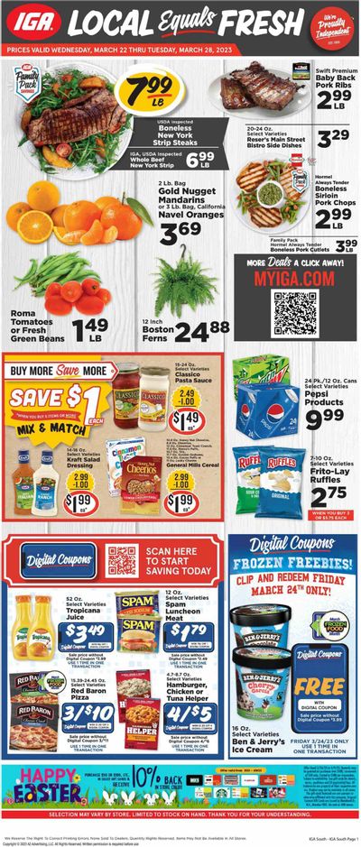 IGA (KY) Weekly Ad Flyer Specials March 22 to March 28, 2023