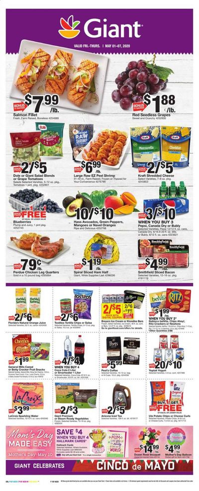 Giant Food Weekly Ad & Flyer May 1 to 7
