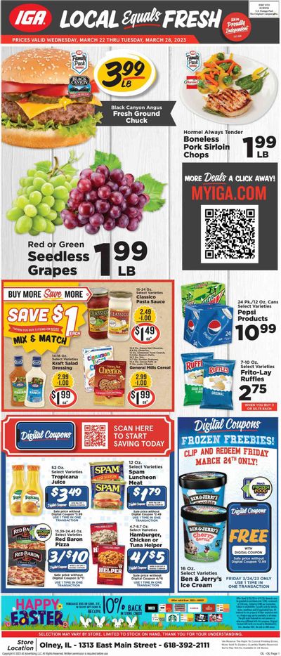 IGA (IL) Weekly Ad Flyer Specials March 22 to March 28, 2023
