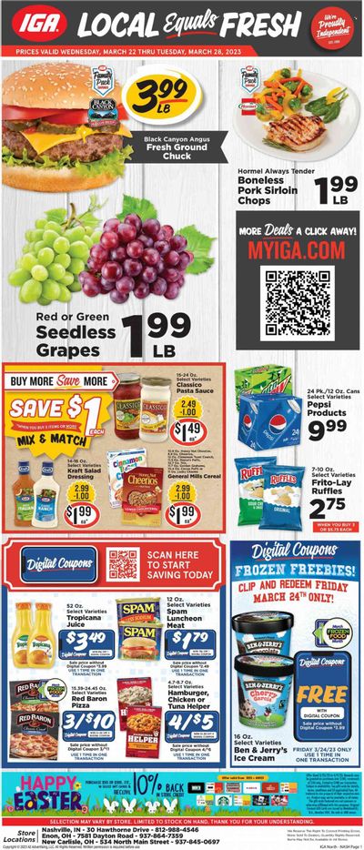 IGA (IN) Weekly Ad Flyer Specials March 22 to March 28, 2023 IGA (IN) Weekly Ad Flyer Specials March 22 to March 28, 2023