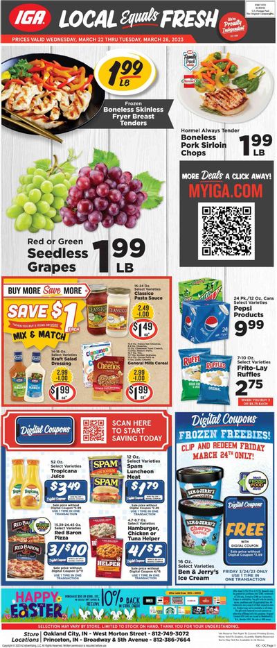 IGA (IN) Weekly Ad Flyer Specials March 22 to March 28, 2023