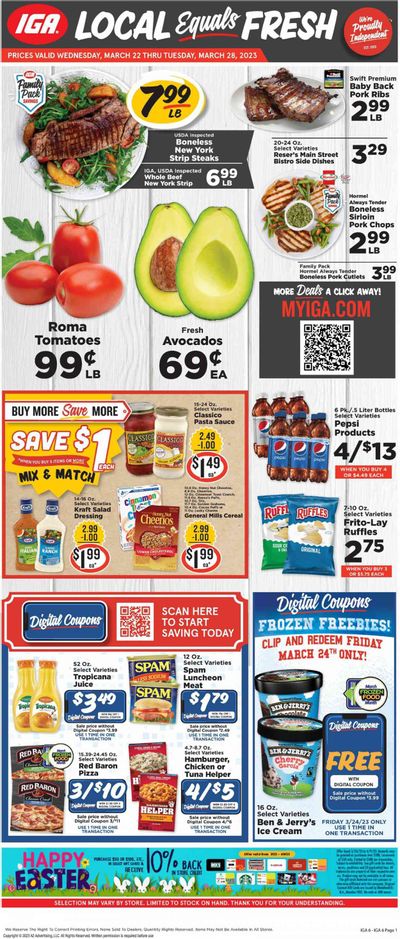 IGA (TN) Weekly Ad Flyer Specials March 22 to March 28, 2023
