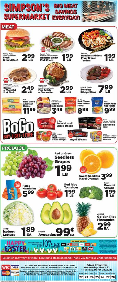 IGA (IN) Weekly Ad Flyer Specials March 22 to March 28, 2023
