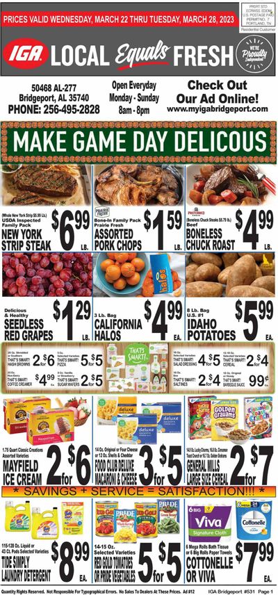 IGA (50) Weekly Ad Flyer Specials March 22 to March 28, 2023