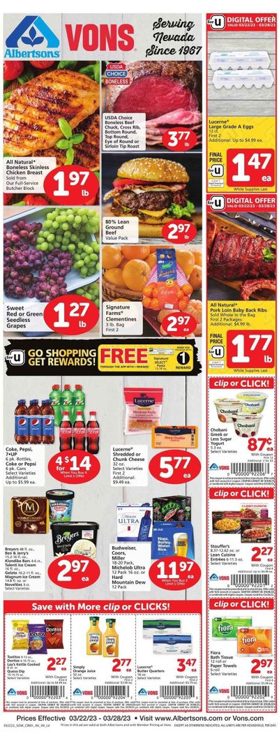 Vons (NV) Weekly Ad Flyer Specials March 22 to March 28, 2023