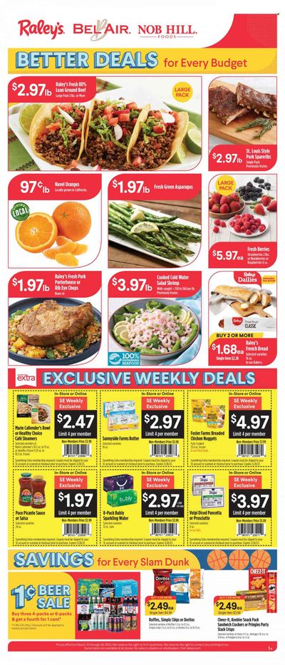 Raley's (CA, NV) Weekly Ad Flyer Specials March 22 to March 28, 2023