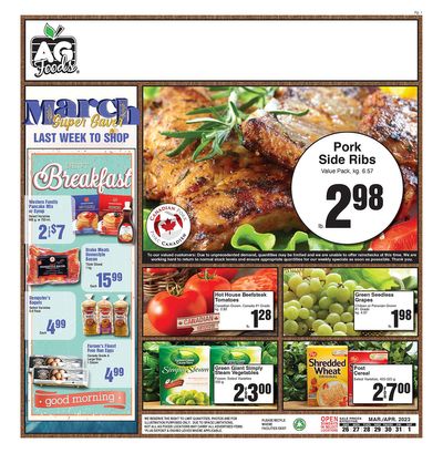 AG Foods Flyer March 26 to April 1